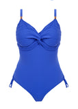 Beach Waves Underwire Twist Front Swimsuit with Adjustable Leg