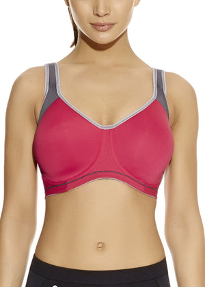 Sonic Moulded Sports Bra in Hot Crimson