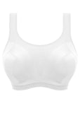 Dynamic Soft Cup Crop Top Sports Bra in White