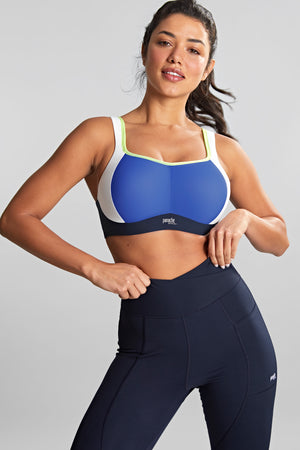 Panache Underwired  Padded Sports Bra in Blue