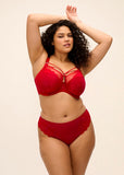 Brianna Plunge Bra in Haute Red