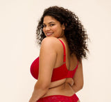 Brianna Plunge Bra in Haute Red