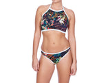 Club Tropicana Underwire High Neck Crop Bikini Top