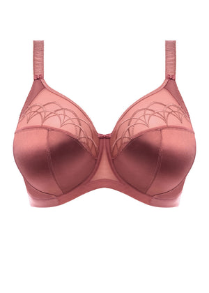 Cate Underwire Full Cup Banded Bra - Rosewood
