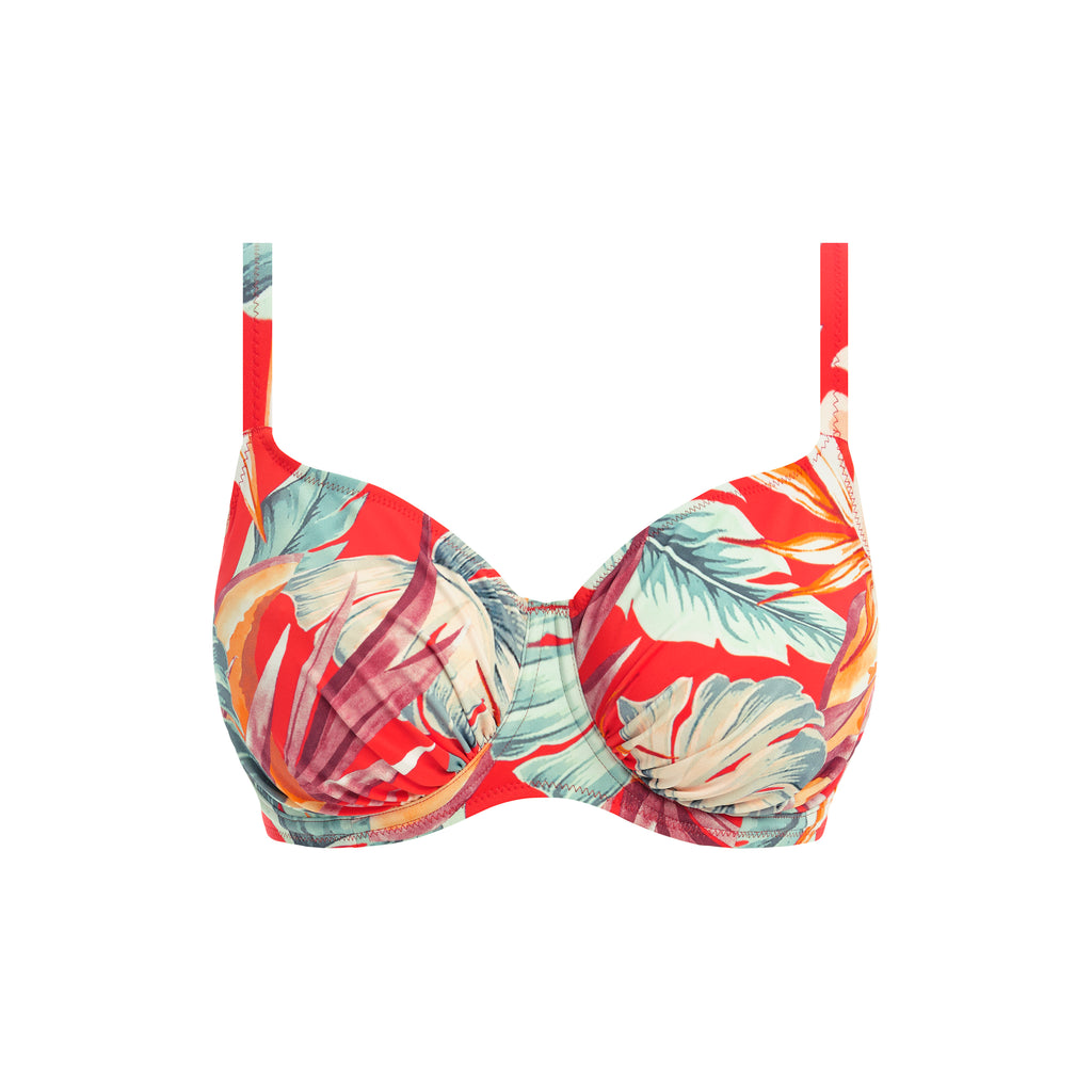 Bamboo Grove Underwire Gathered Full Cup Bikini Top (Bottoms sold separately)