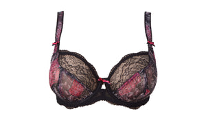 Rebel Underwire Balcony Bra - Sour Cherry