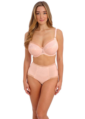 Fusion Lace Underwire Side Support Bra - Blush