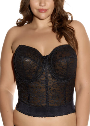 Lace Bridal Lace Bustier in Black