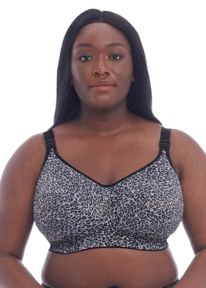 Celeste Non-Wired Bra in Gray Leopard