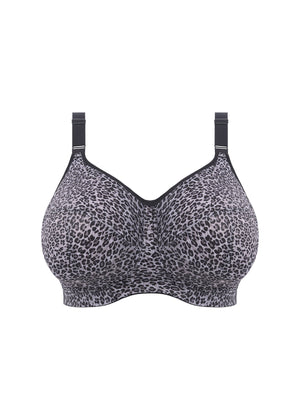 Celeste Non-Wired Bra in Gray Leopard