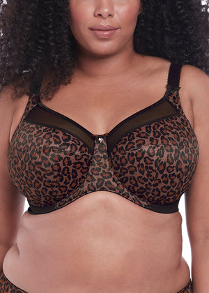 Kayla Banded Bra in Dark Leopard