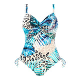 Kabini Oasis Underwire Twist Front Swimsuit with Adjustable Leg