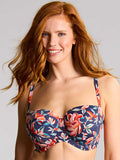 Ashley Bandeau Bikini Top in Liliflora Print