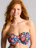 Ashley Bandeau Bikini Top in Liliflora Print