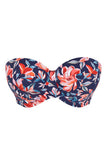 Ashley Bandeau Bikini Top in Liliflora Print