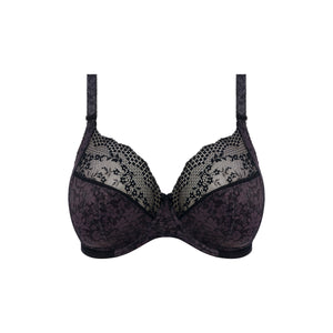 Lucie Underwire Plunge Bra - Black