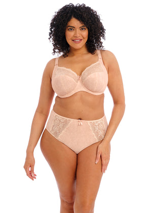 Morgan Underwire Banded Bra with Stretch Lace - Cameo Rose