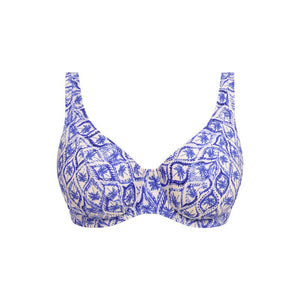 Ocean Breeze High Apex Bikini Top - Denim