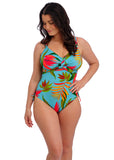 Pichola Underwire Twist Front Swimsuit with Adjustable Leg