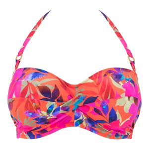 PLAYA DEL CARMEN UW TWIST BANDEAU BIKINI TOP 30 D