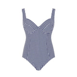 Paloma Balcony Swimsuit - Navy Gingham