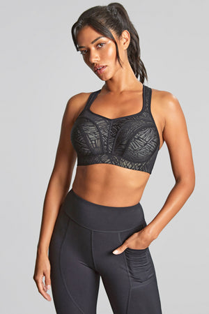 Power Wired Sports Bra - Black/Chalk