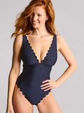 Taylor Non-Wired Plunge Swimsuit in Ink Blue