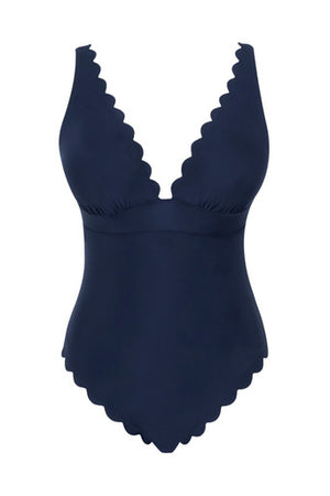 Taylor Non-Wired Plunge Swimsuit in Ink Blue