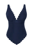 Taylor Non-Wired Plunge Swimsuit in Ink Blue