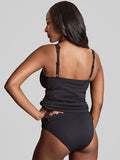 Spirit Selena Plunge Tankini Top in Black