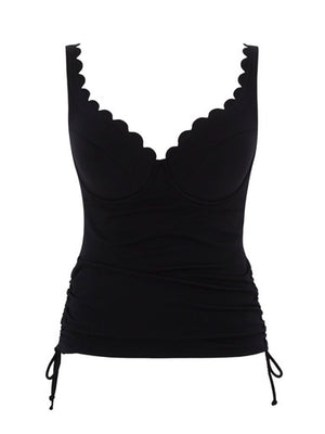 Spirit Selena Plunge Tankini Top in Black