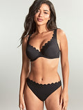 Spirit Lauren Plunge Bikini Top in Black