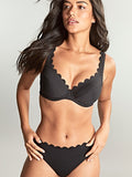Spirit Lauren Plunge Bikini Top in Black