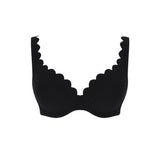 Spirit Lauren Plunge Bikini Top in Black