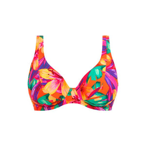 Sun Haze High Apex Bikini Top - Mandarin