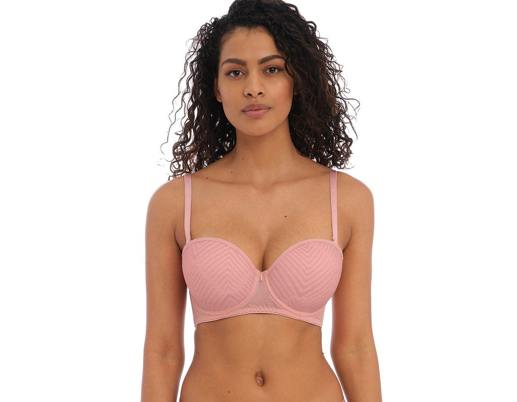 Tailored Underwire Moulded Strapless Bra in Ash Rose – Liza