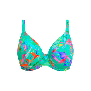 Toyama Tides Underwire Plunge Bikini Top - Jade