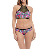 Texas Rose Underwire High Neck Crop Bikini