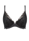 Lace Perfection Plunge Bra in Charcoal