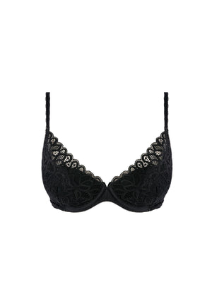 Raffine Plunge Bra in Black