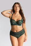 Allure Underwire Full Cup Bra - Forest Green
