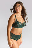 Allure Underwire Full Cup Bra - Forest Green
