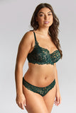 Allure Underwire Full Cup Bra - Forest Green
