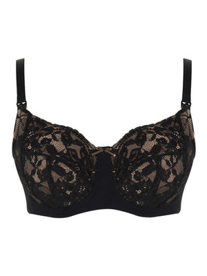 Ada Non-Wire Nursing Bra in Black/Latte