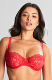 Allure Balcony Bra - Ruby Red