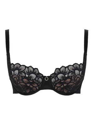 Allure Demi Balcony Bra in Black/Latte