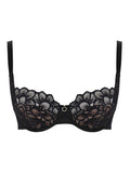 Allure Demi Balcony Bra in Black/Latte
