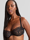 Allure Demi Balcony Bra in Black/Latte
