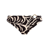 Aruba Nights Mid Rise Bikini Brief - Black & Cream