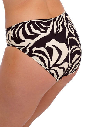 Aruba Nights Mid Rise Bikini Brief - Black & Cream